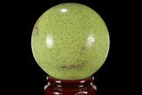 Polished Green Opal Sphere - Madagascar #95858-1